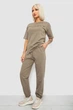 Костюм женский повседневный однотонный, цвет хаки, L, 221R101 - изображение 3