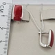 Сережки серебряные с кораллом 3,03 г - изображение 4