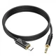 Кабель Aux to Type-C (1m) — Hoco UPA30 Type-C — Black ()29z) - изображение 1