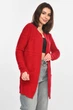 Кардиган женский однотонный красного цвета Fashion размер 44-46 (213274) - изображение 2