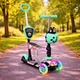 Детский самокат 5 в 1 Best Scooter 43702 с сидением и родительской ручкой, подсветка колес от 2-х лет (i7-84219) - изображение 1