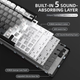 Механическая беспроводная (Bluetooth + 2,4G) клавиатура с HOT SWAP Attack SHARK X85, 82 Key, RGB, Win/Mac OS, УКР/АНГЛ, Gradient Black (X85GP) - изображение 4