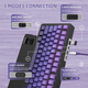 Механічна бездротова (Bluetooth + 2,4G) клавіатура з HOT SWAP Attack SHARK X85, 82 Key, RGB, Win/Mac OS, УКР/АНГЛ, Gradient Purple (X85GP) - зображення 5