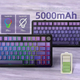 Механічна бездротова (Bluetooth + 2,4G) клавіатура з HOT SWAP Attack SHARK X85, 82 Key, RGB, Win/Mac OS, УКР/АНГЛ, Gradient Purple (X85GP) - зображення 7