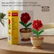 Міні конструктор MekanSM Rose Flower K336 (99 деталей) – троянда у горщику, ABS пластик, декор 9,2 см - зображення 1