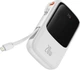 Повербанк 10000mAh 20W Baseus Qpow Pro Digital Display Fast Charge QC3.0+PD3.0 Power Bank Внешний аккумулятор с внутренним кабелем Lightning 3A 0.3m W (PPQD060002) White - изображение 1