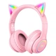 Бездротові ігрові навушники з котячими вушками Onikuma B90 RGB гарнітура з мікрофоном Pink (19117) - зображення 1