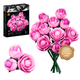 Конструктор “Pink Rose” розовые розы 436 деталей, декоративный букет из конструктора - изображение 1