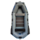 Надувная двухместная лодка ПВХ Avalon А280 / 2,8 м / 2-х местный / гребной / рельсовый настил / передвижные сиденья / ⌀38 см / Серый - изображение 1