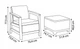 Набір пластикових меблів для саду та балкону Keter Scandi Linea Balcony Set 270925 графіт/сірий - зображення 4