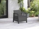 Набір пластикових меблів для саду та балкону Keter Scandi Linea Balcony Set 270925 графіт/сірий - зображення 5