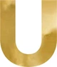 Літера дзеркальна PartyDeco U 52 x 61 см Золотиста (5904555004733) - зображення 1