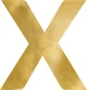 Litera lustrzana PartyDeco X 58 x 60 cm Złota (5904555004764) - obraz 1