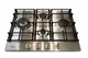 Варочная поверхность газовая Luxor Classico 60 BG KUP SS Emaille Turbo Wok Italy + круглая подставка Wok в подарок, белый - изображение 1