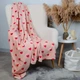 Плед Biltex Flannel бежевый с принтом Sweet Hearths Двуспальный 180х200 см (4820298413995) - изображение 4