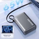 Зовнішній Павербанк для ноутбука планшета телефона 65W 20000mAh Toocki P01 Портативний акумулятор для Macbook iPhone Повер Банк зарядка для Макбук Fast Charging Індикація заряду повербанк - зображення 3