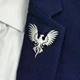 Брошь из стали BROCHE бижутерия Птицы Феникс серебристая BRSF115453 - изображение 3