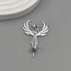 Брошь из стали BROCHE бижутерия Птицы Феникс серебристая BRSF115450 - изображение 2