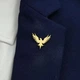 Значок из стали BROCHE брошь бижутерия Птицы Феникс золотистый BRGV115446 - изображение 2