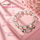 Браслет Hello Kitty серебристый с бусинами 8 мм на резинке - изображение 2