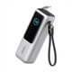 Зовнішній акумулятор повербанк Anker A1695 25000mAh (165W) Power Bank на 4 виходи з вбудованим і висувним кабелями USB-C, Silver - зображення 1