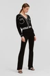 Жіночий чорний кардиган SHORT LOGO CARDIGAN Karl Lagerfeld M 231W2011 - зображення 3