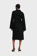 Жіноче чорне вовняне пальто Karl Lagerfeld 46 245W1501 - изображение 3