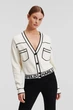 Жіночий білий кардиган SHORT LOGO CARDIGAN Karl Lagerfeld S 231W2011 - изображение 1