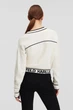 Жіночий білий кардиган SHORT LOGO CARDIGAN Karl Lagerfeld S 231W2011 - изображение 2
