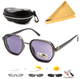 Очки для водителей антифары фотохромные Polarized Grey JB 337D в подарок с чехлом и салфеткой - изображение 1