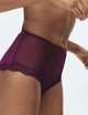 Набор кружевных трусиков Marks&Spencer миди High rise shorts размер 14 3 шт magenta 0236 - изображение 5