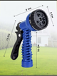 Садовий шланг для поливу V-Hose Pro 120 м Синій: саморозтяжний шланг-гармошка з розпилювачем (7 режимів) - изображение 4