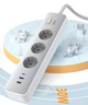 Удлинитель UGREEN CD286 30W 3 AC Power Strip with Master Switch (2A1C) EU Whitе (25357) - изображение 3
