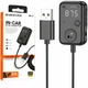 FM модулятор Borofone BC49 Bluetooth 5.3 USB AUX підтримка microSD чорний для автомобіля - зображення 1