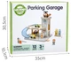 Drewniany parking piętrowy 2w1 Woopie Green Stacja benzynowa z autkami i figurkami 12 elementów (564470) (5906280656447) - obraz 5
