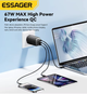Зарядний пристрій Essager 67W GaN (2xType-C + USB-A) QC4.0 PD3.0 швидка зарядка Black - зображення 5
