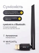 Адаптер Bluetooth для ПК компьютера ноутбука наушников клавиатуры мыши блютуз 5.4 модуль с антенной 150м ресивер беспроводной 2.4ГГц USB - изображение 4