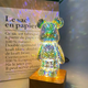 Світлодіодний нічник Ведмідь 3D феєрверк RGB USB, декоративна лампа зі зміною кольору, дитячий нічник LED - зображення 2