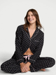 Женская пижама (брюки + Рубашка) Victoria's Secret (2698871995183) Flannel Pajama фланелевая M черная - изображение 1