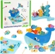 Деревянная развивающая игра Tooky Toy Кит и рыбки многофункциональная 4 в 1 (TH698) (6972633373681) - изображение 1