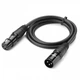 Микрофонный кабель Ugreen AV130 XLR Male to Female Microphone Cable 3 m Black (90401987) - изображение 3
