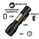 Ліхтар ручний акумуляторний BL 513 з USB зарядкою ZOOM і боковим COB світлом - зображення 2