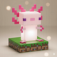 Лампа-фігурка LED Minecraft Paladone Light Icon Axolotl Аксолотль - зображення 2