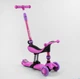 Самокат-велобіг 3в1 триколісний Best Scooter, 3 колеса PU зі світлом, сидіння, амортизатори, батьківська ручка - изображение 1