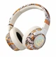 Беспроводные накладные наушники SY-T12 Bluetooth 5.4, Hi-Fi звук, RGB подсветка, с микрофоном, для телефона и ПК, Бежевые - изображение 1