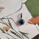 Серебряная подвеска с сапфиром 2.995ct, фианитами (2180883) - изображение 3