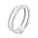Серебряное кольцо с фианитами 0.29ct, вес изделия 1,64 гр (2197713) - изображение 1
