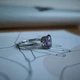 Серебряное кольцо с натуральным аметистом, вес изделия 2,68 гр (2189275) - изображение 5