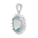Серебряная подвеска с топазом 3.265ct, фианитами (2206965) - изображение 2