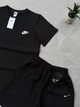 Костюм чоловічий спортивний Nike футболка шорти 2 пари шкарпеток у подарунок чорний m - изображение 5